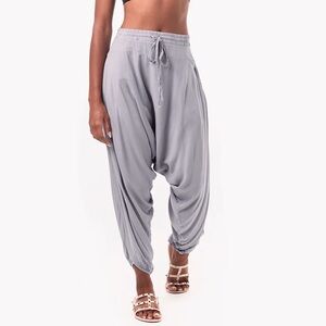 Buddha Pants Savannah Harem Pants Light Grey Purple Lilac XXS